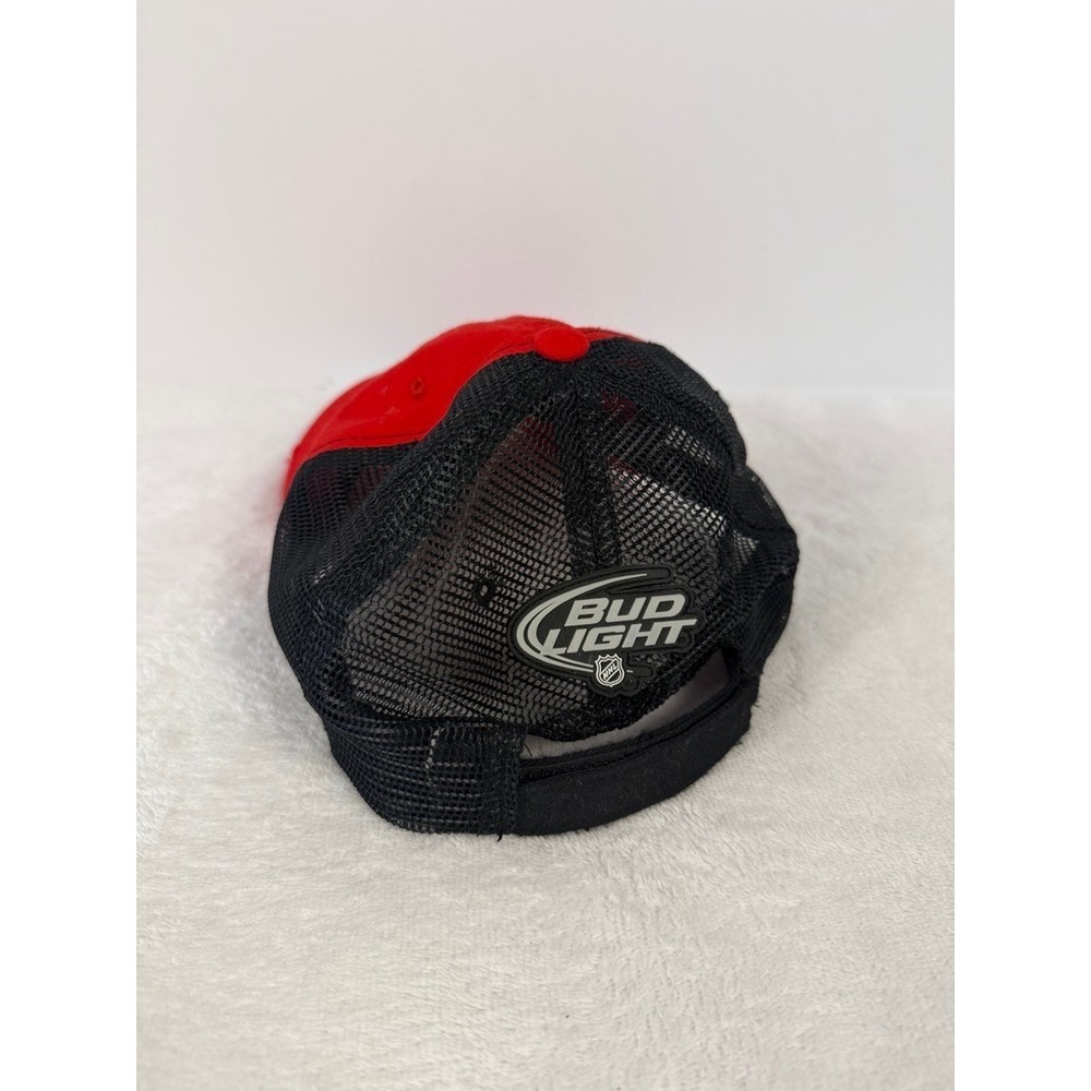Chicago Blackhawks NHL Red Trucker Hat Bud Light Promo Kick10 Pro Gear - Picture 4 of 7
